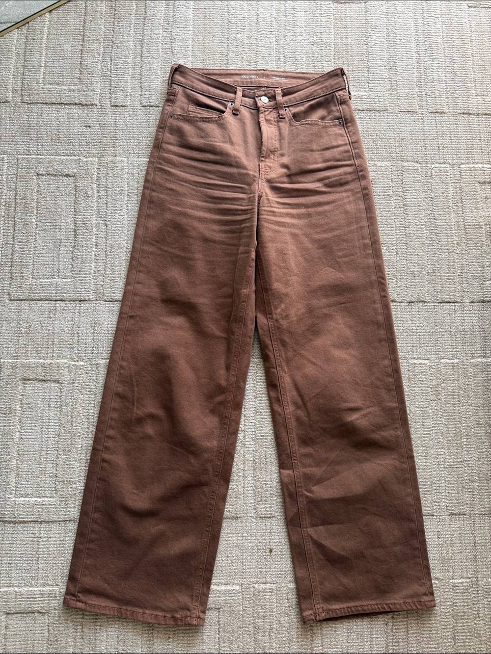 Wide Leg High-Rise Women’s Jeans - Brown
